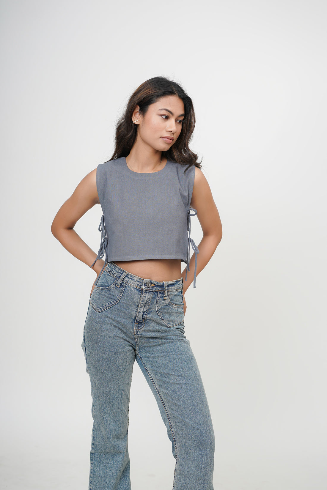 Terra Luna Blue Bib Top