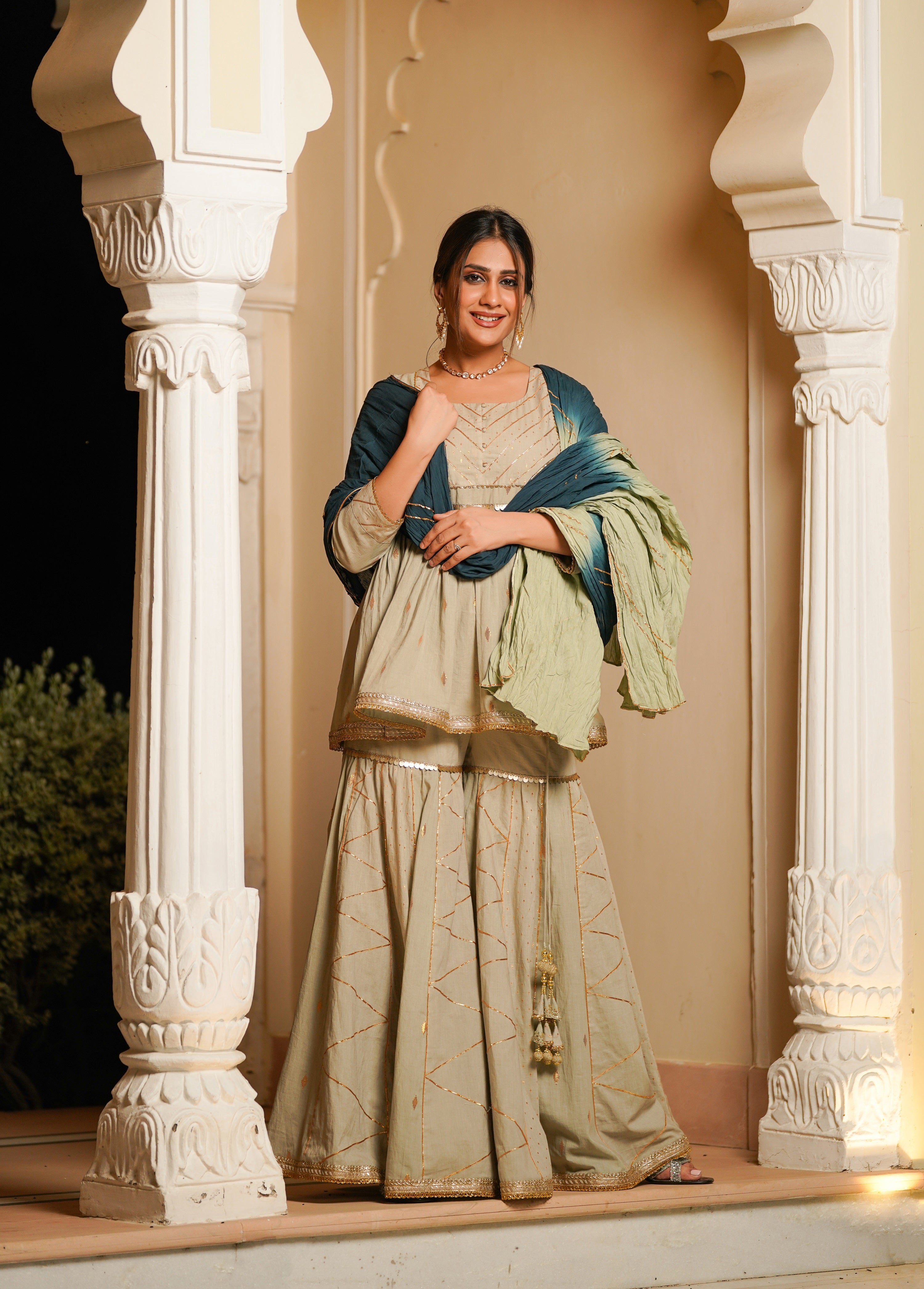 Forest Foliage Gul Set with Dupatta