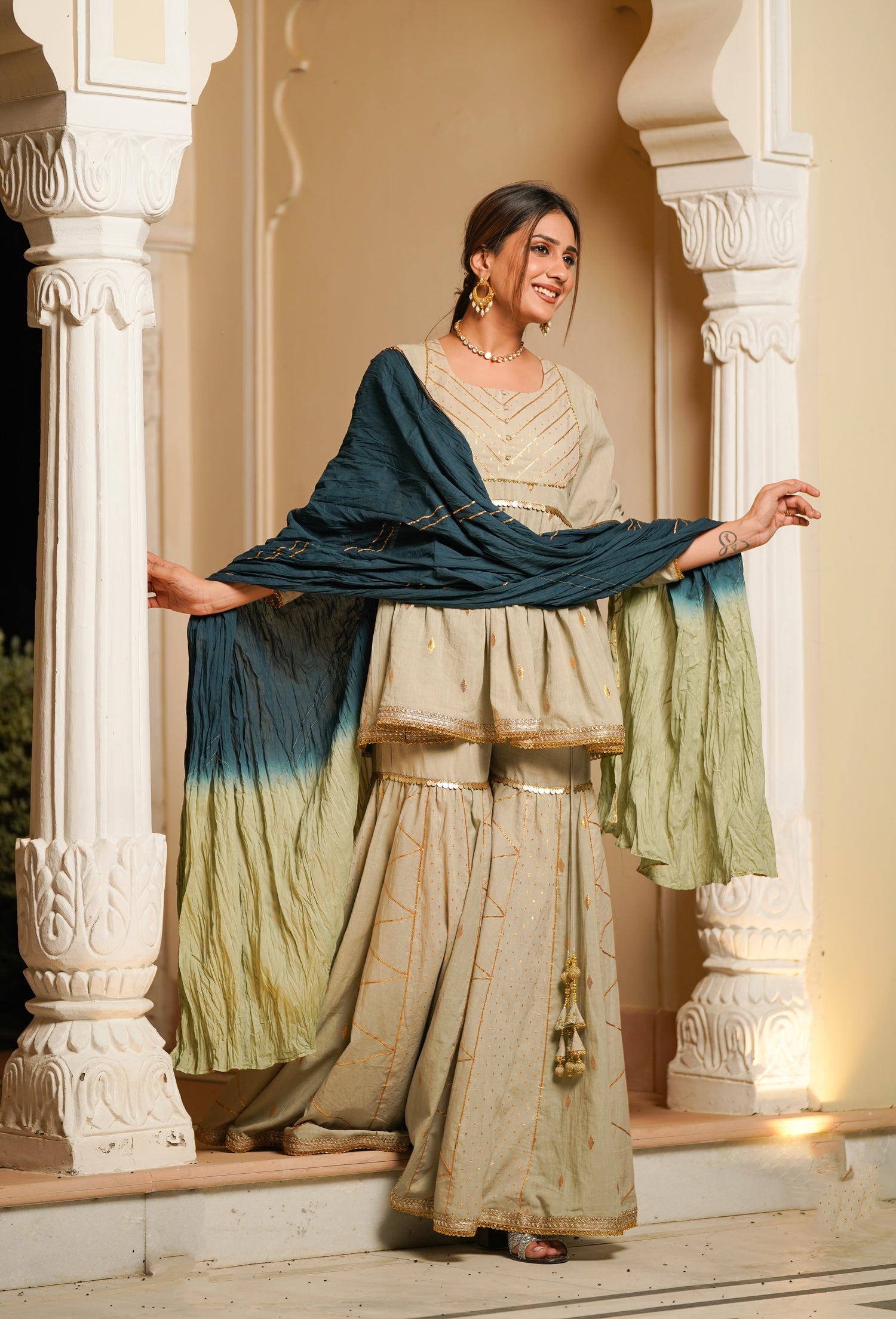 Forest Foliage Gul Set with Dupatta