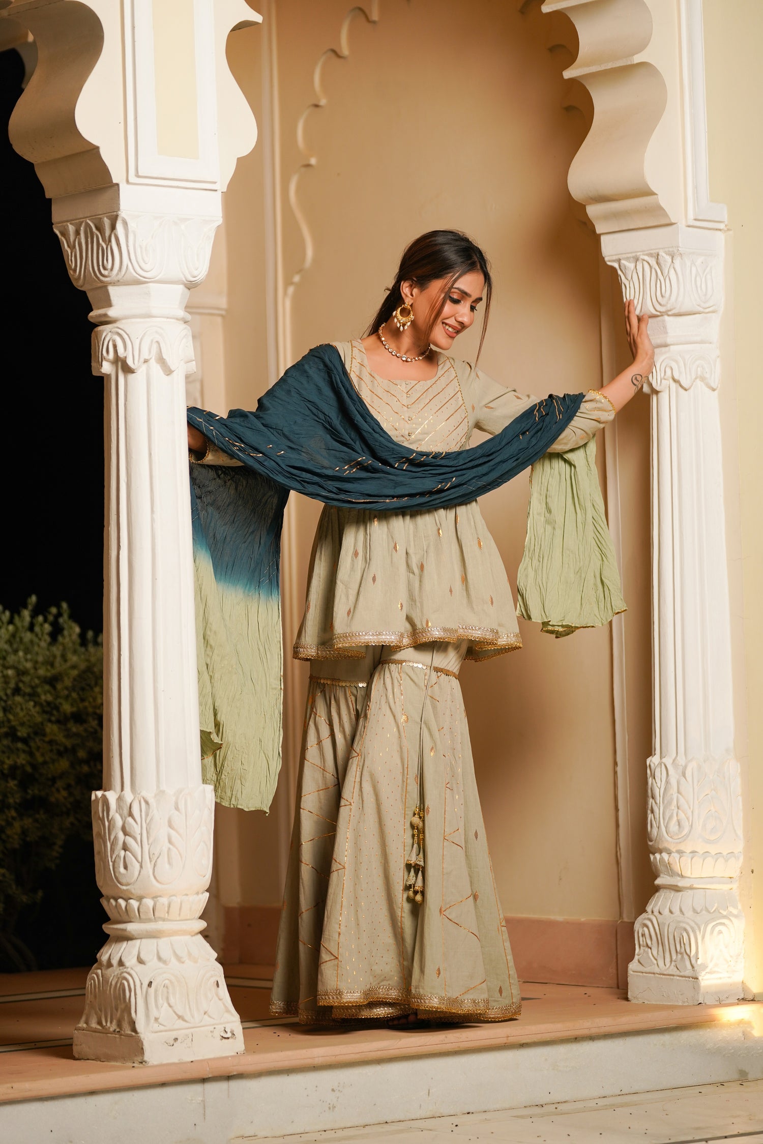 Forest Foliage Gul Set with Dupatta