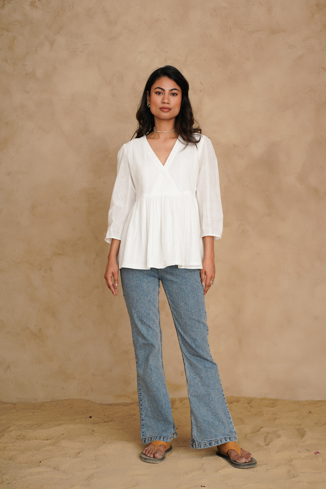 Blushing Pearl White Wisp Top