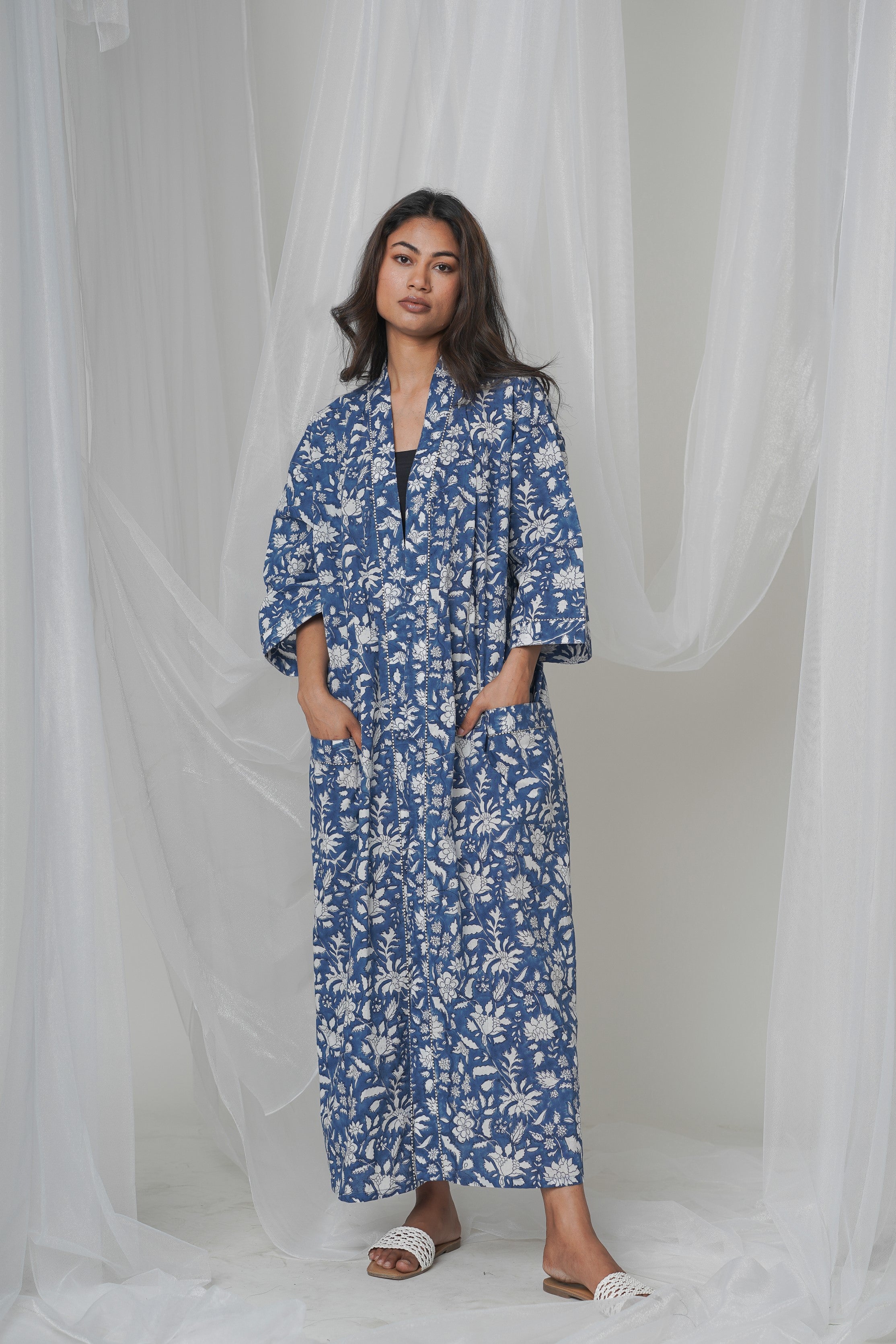 Blue Star Pattern Robe Blue Wisp Robe – Tailordidi