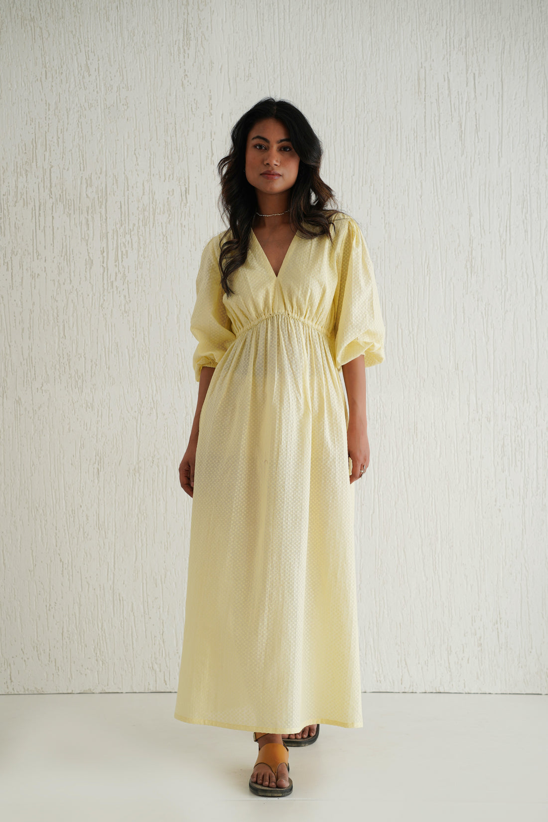 Butter Yellow Floe Dress