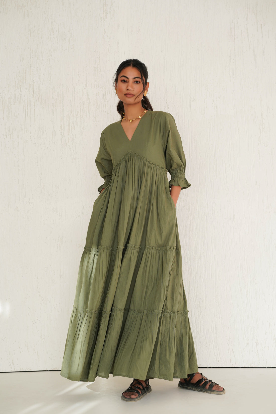 Bayleaf Green Vayu Dress