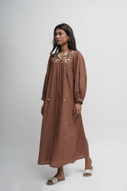 Almond Brown Millie Dress