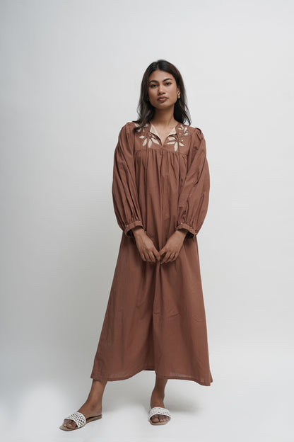 Almond Brown Millie Dress