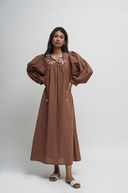 Almond Brown Millie Dress