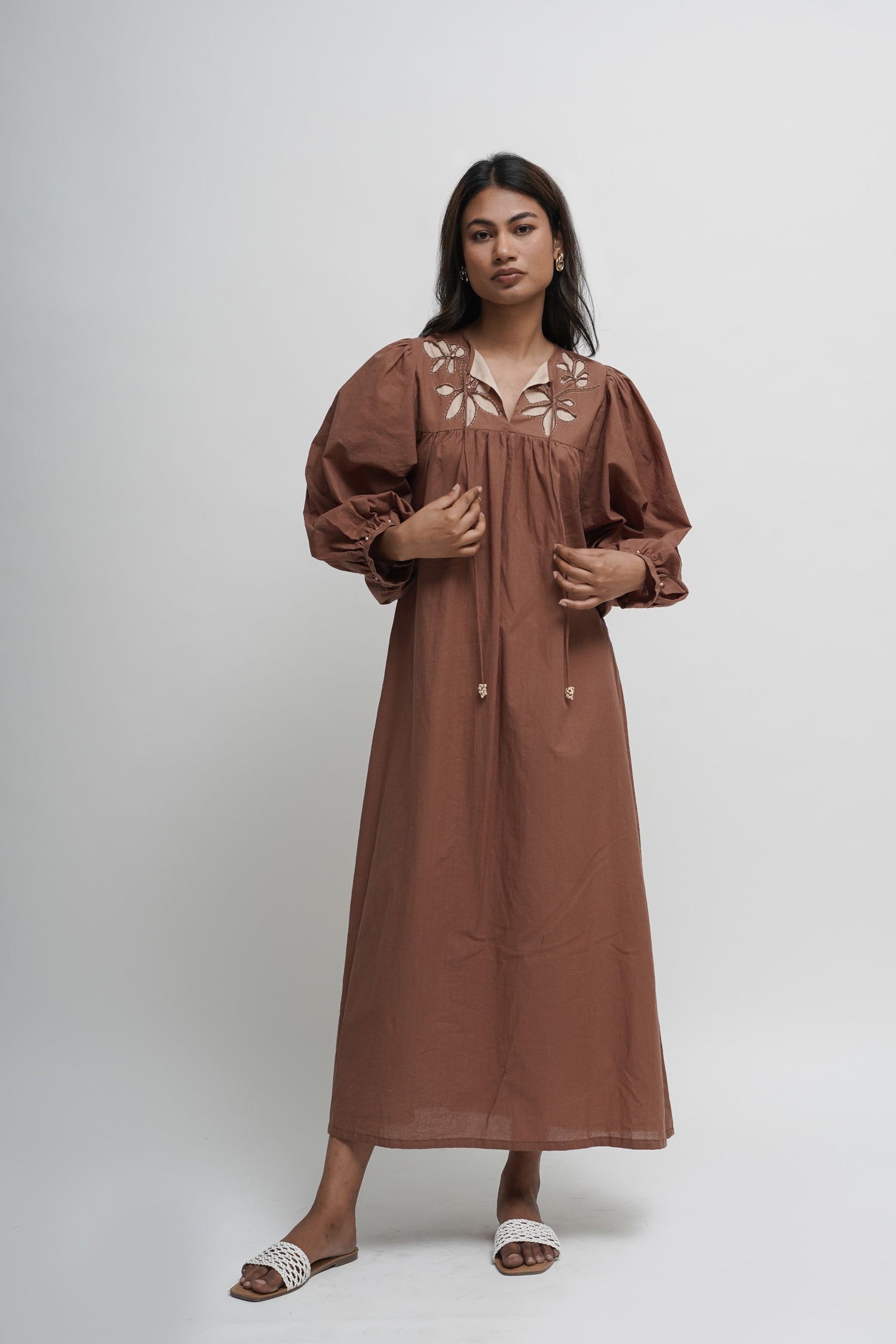 Almond Brown Millie Dress