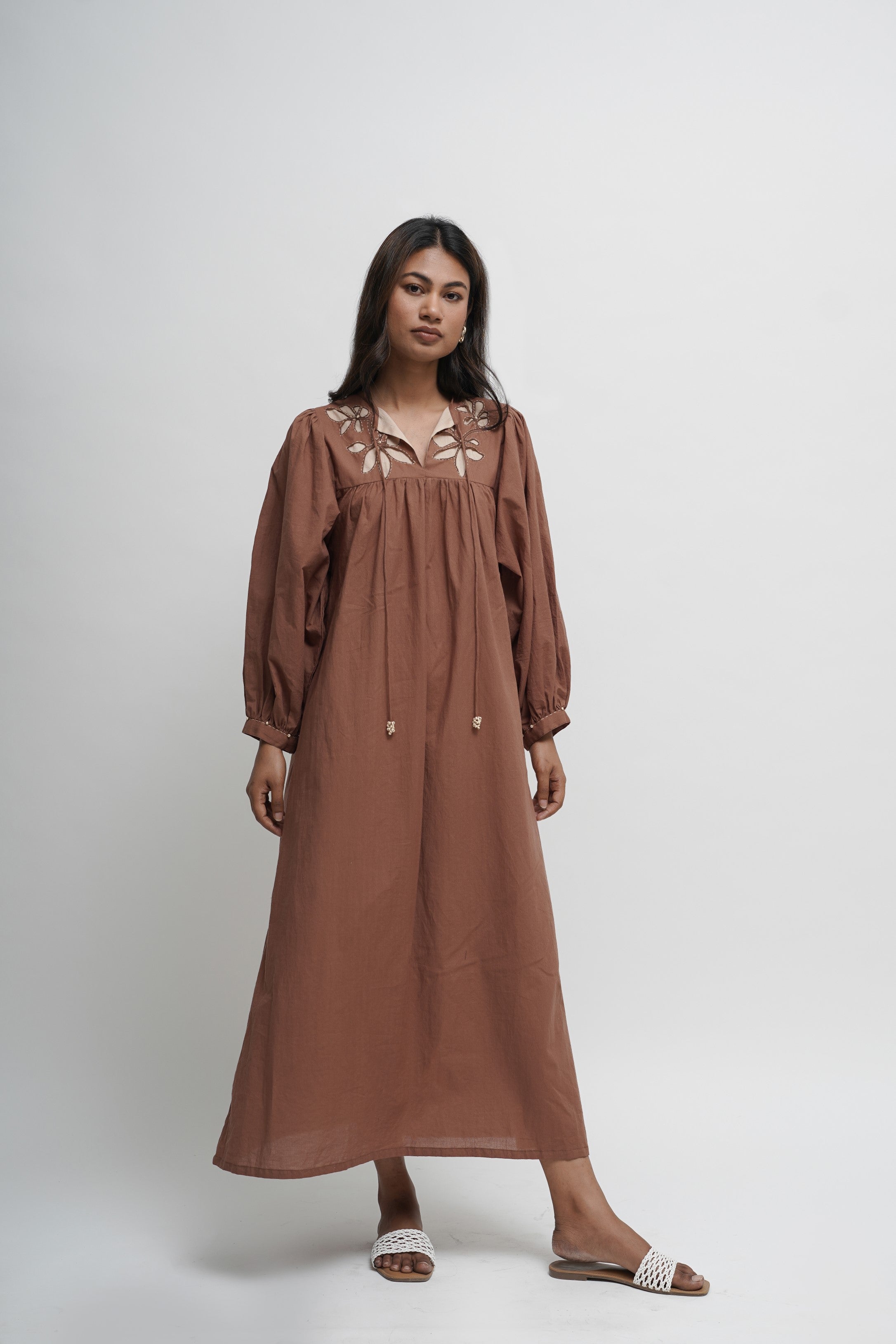 Almond Brown Millie Dress