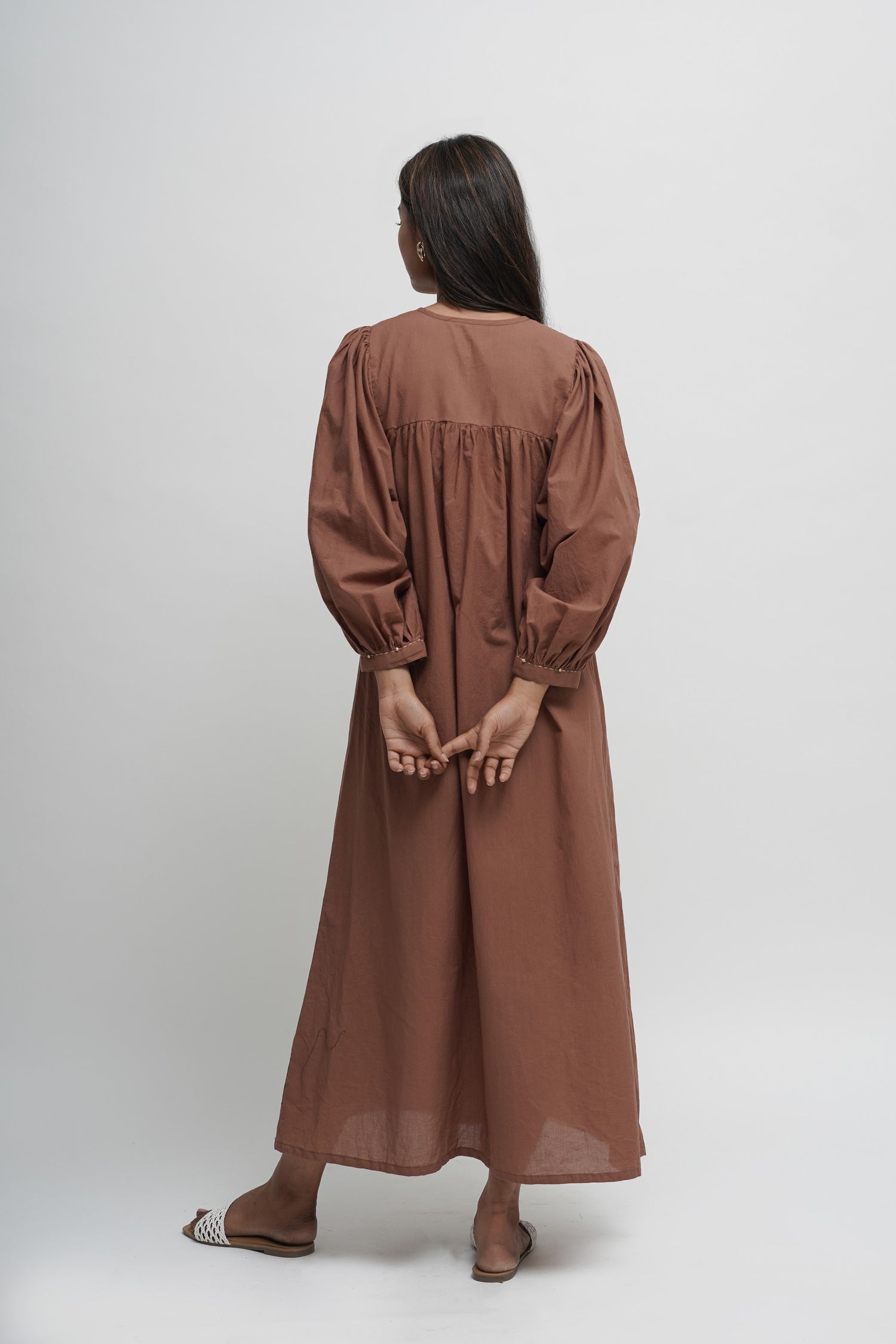 Almond Brown Millie Dress