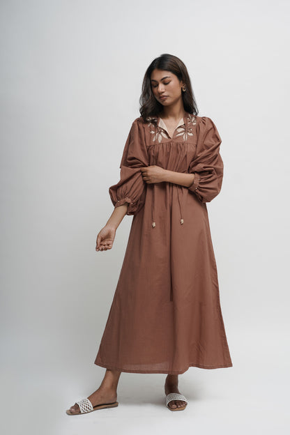 Almond Brown Millie Dress