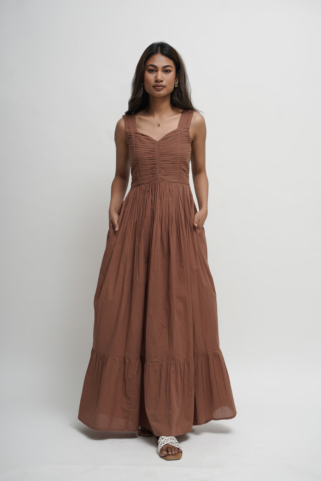 Almond Brown Dew Dress