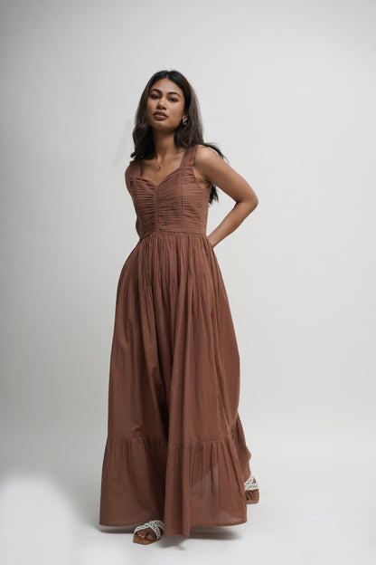 Almond Brown Dew Dress