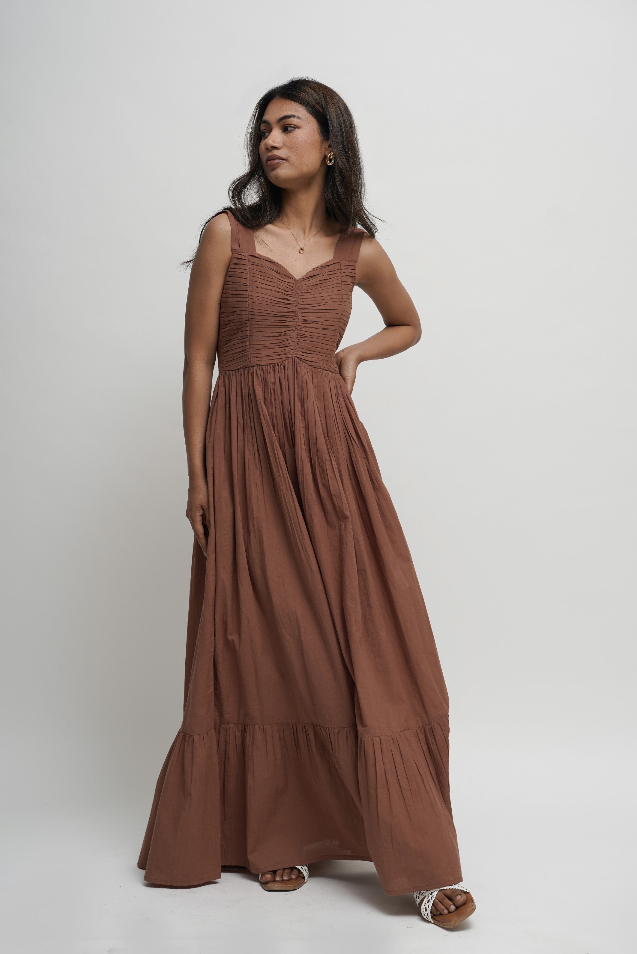 Almond Brown Dew Dress