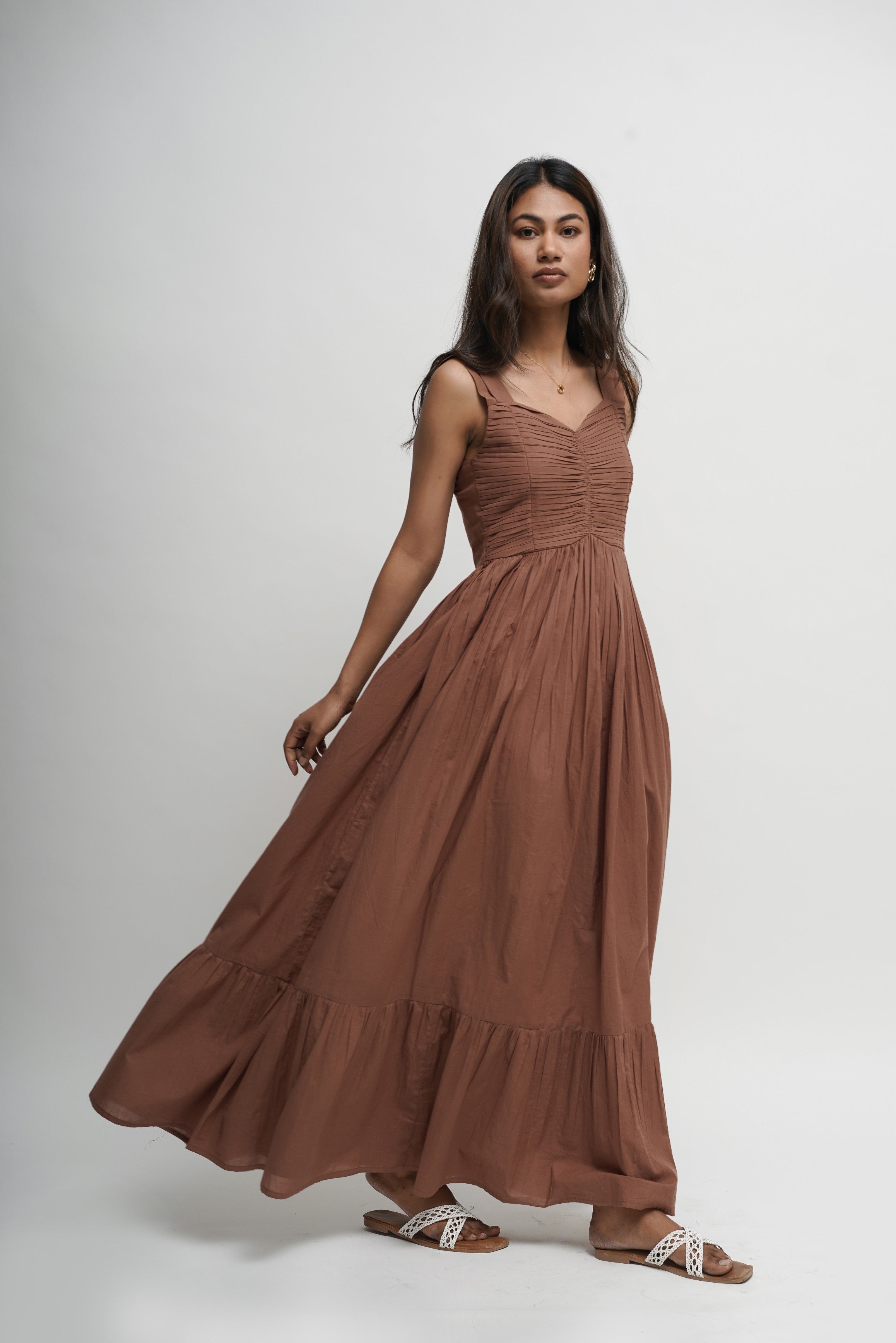 Almond Brown Dew Dress