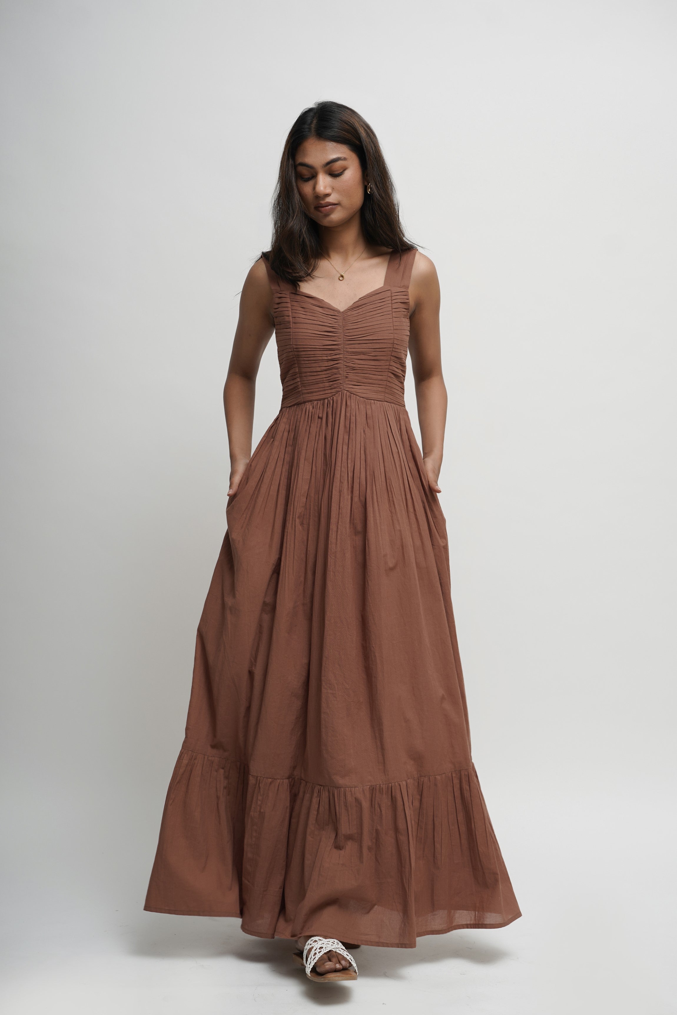 Almond Brown Dew Dress