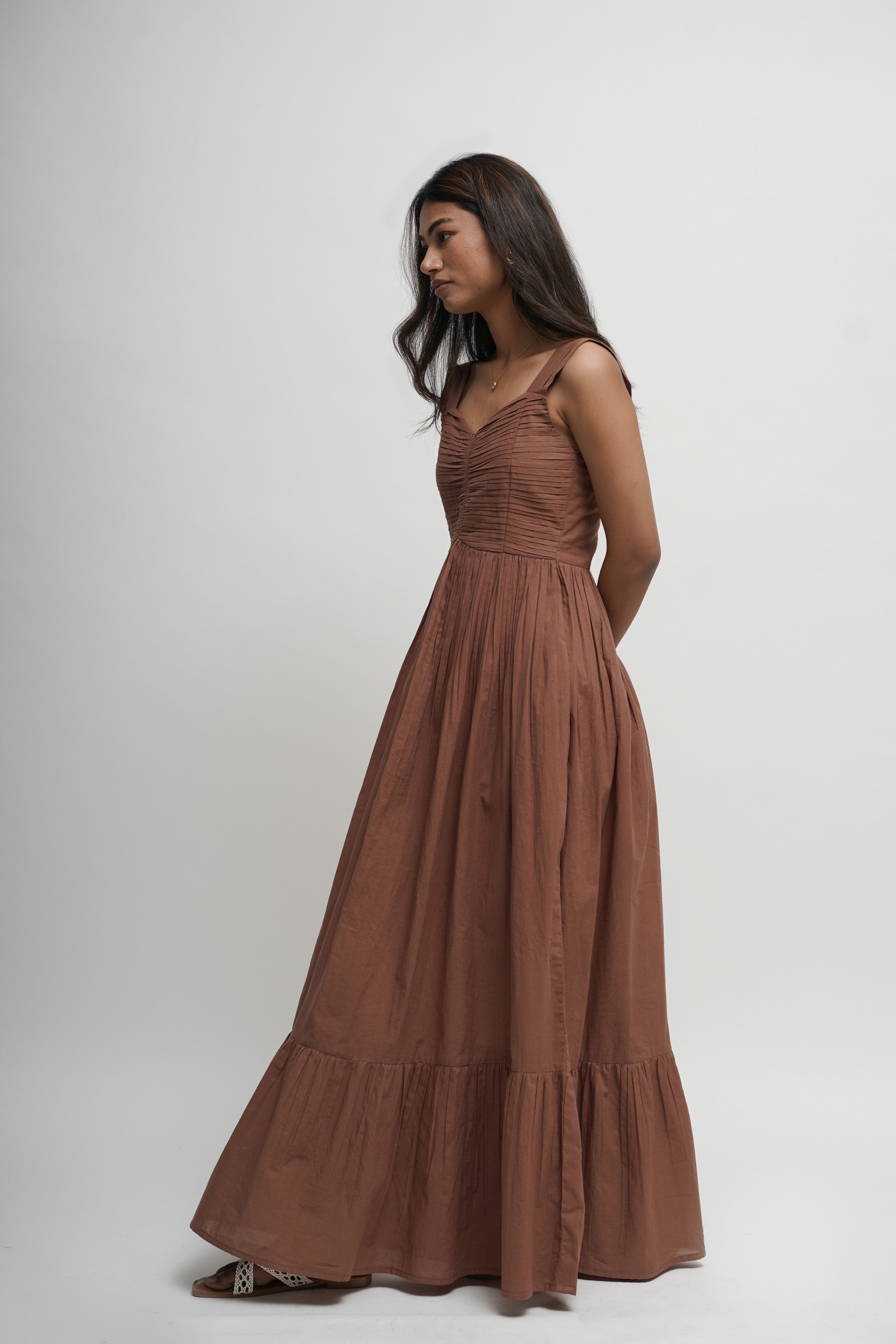 Almond Brown Dew Dress