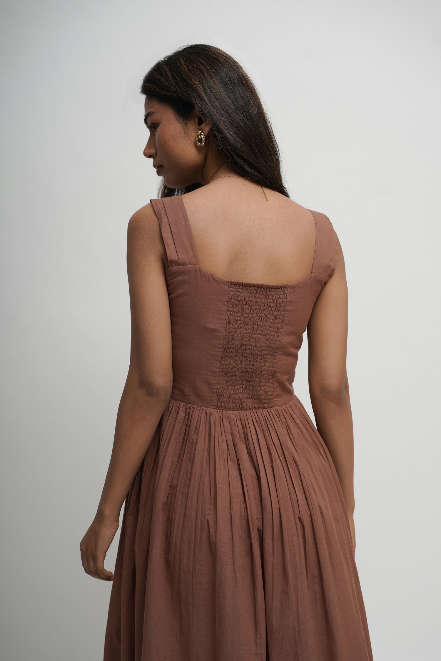 Almond Brown Dew Dress