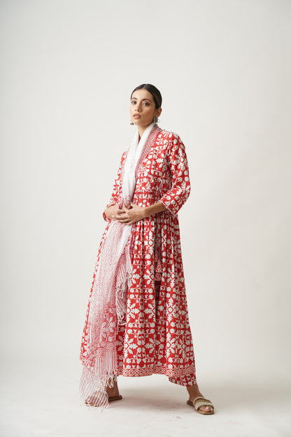 Scarlet Maya Set with Dupatta