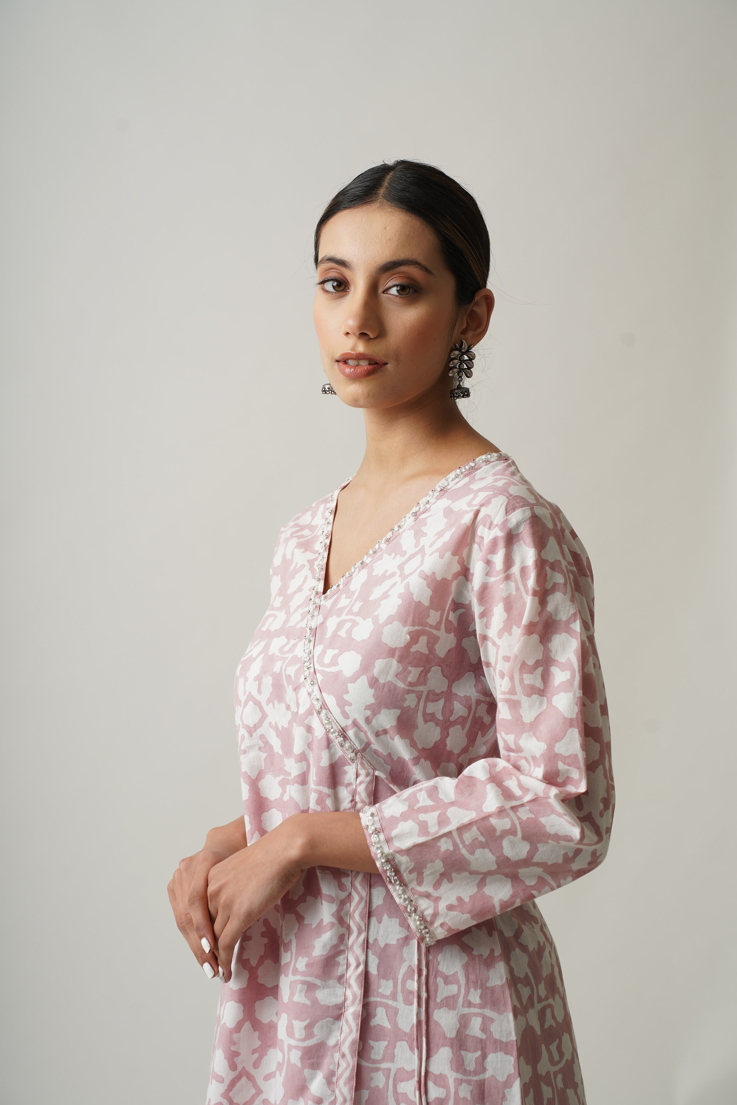 Merrie Pink Layla Set with Dupatta