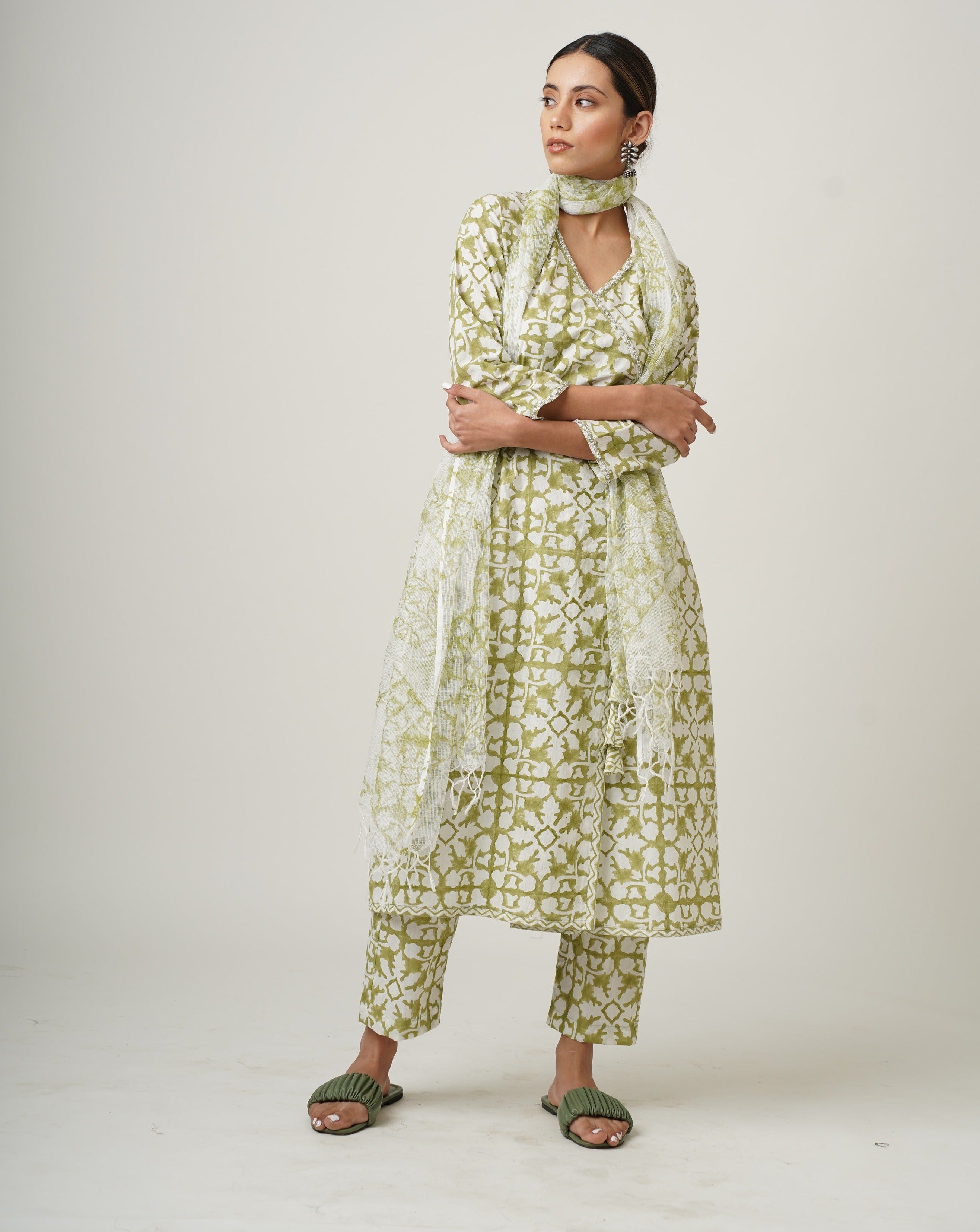 Spring Grass Layla Set with Dupatta