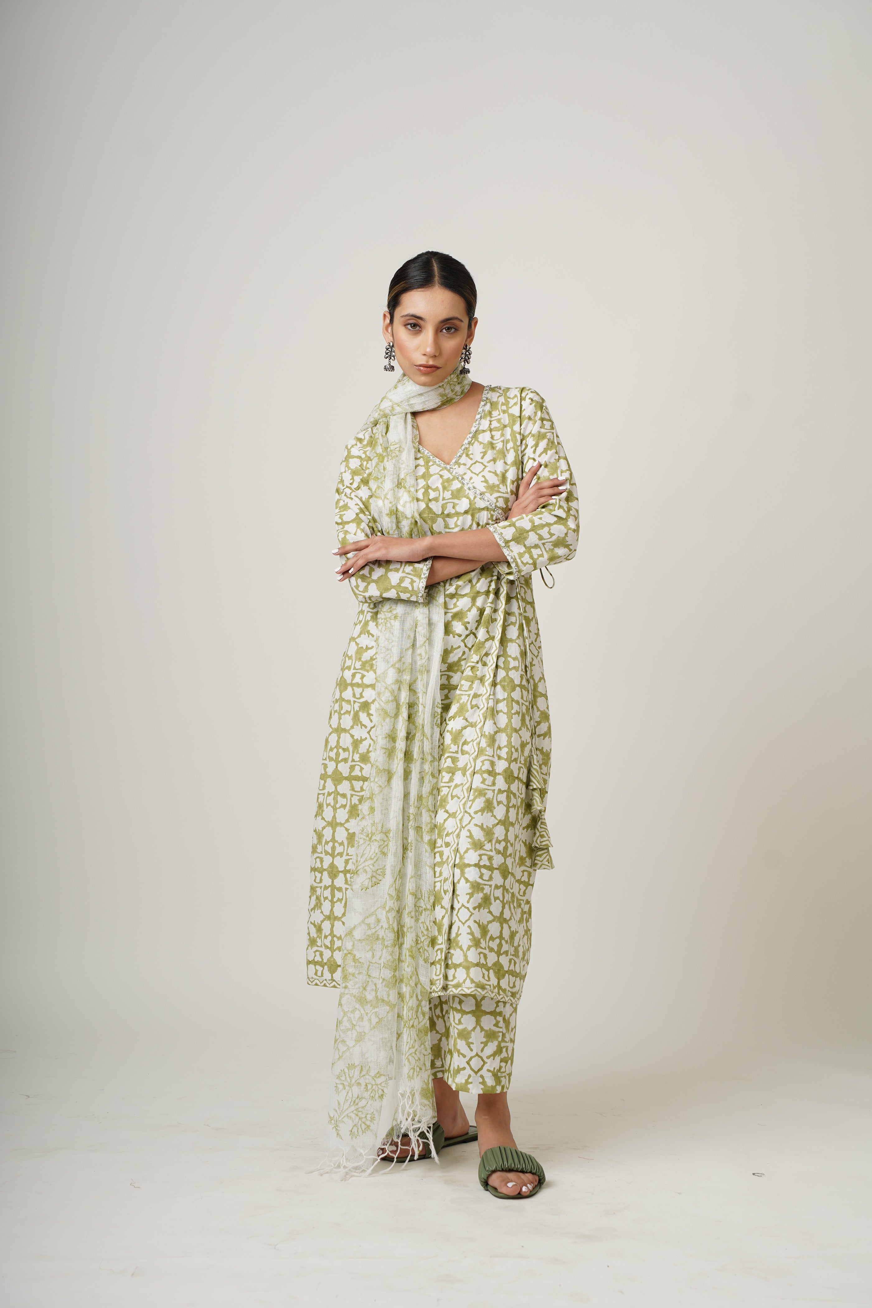 Spring Grass Layla Set with Dupatta