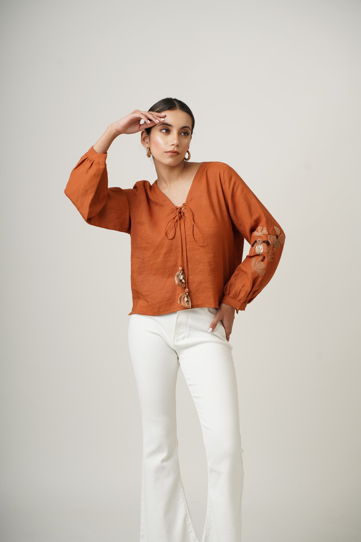 Burnt Toffee Tan Frida Top