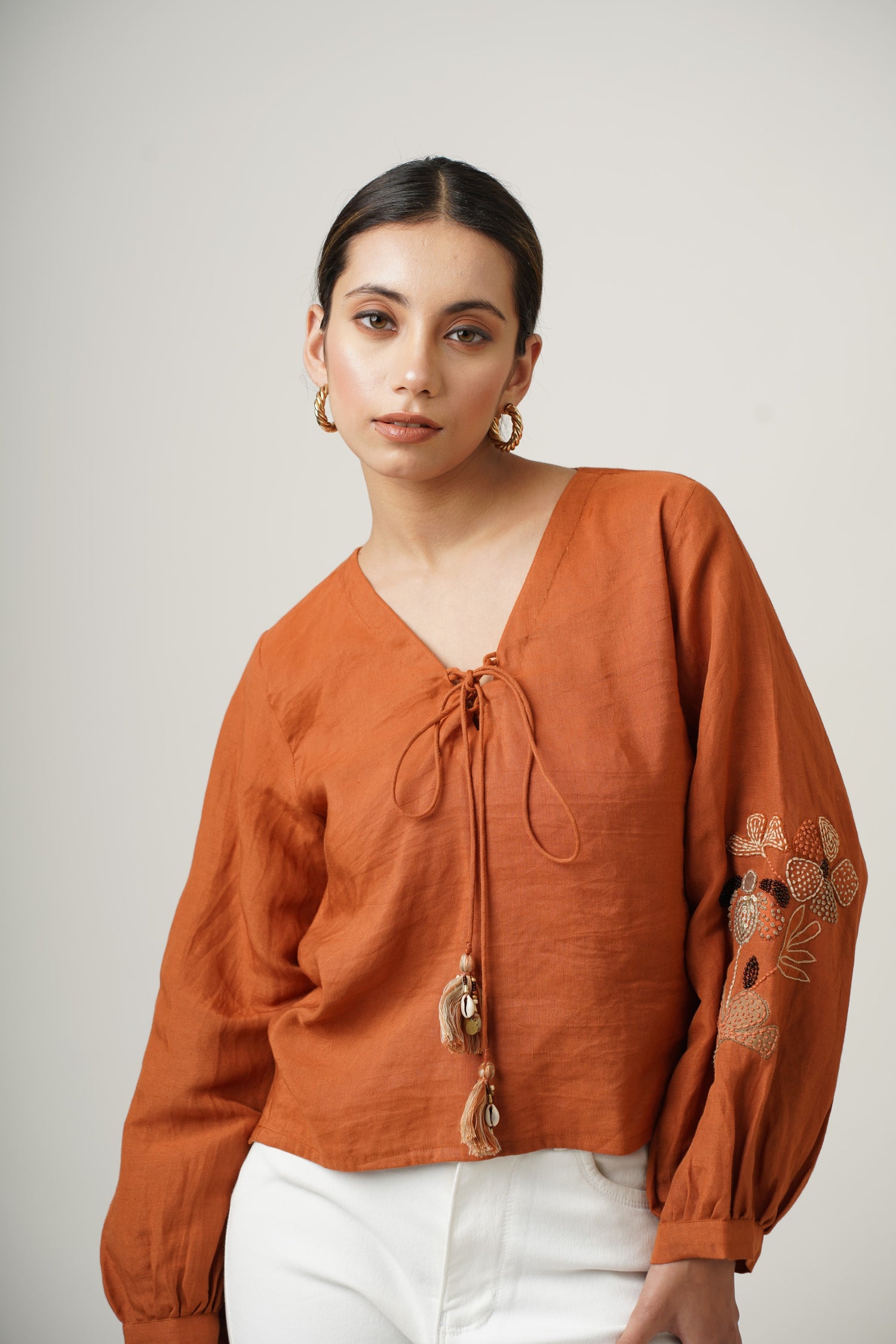 Burnt Toffee Tan Frida Top