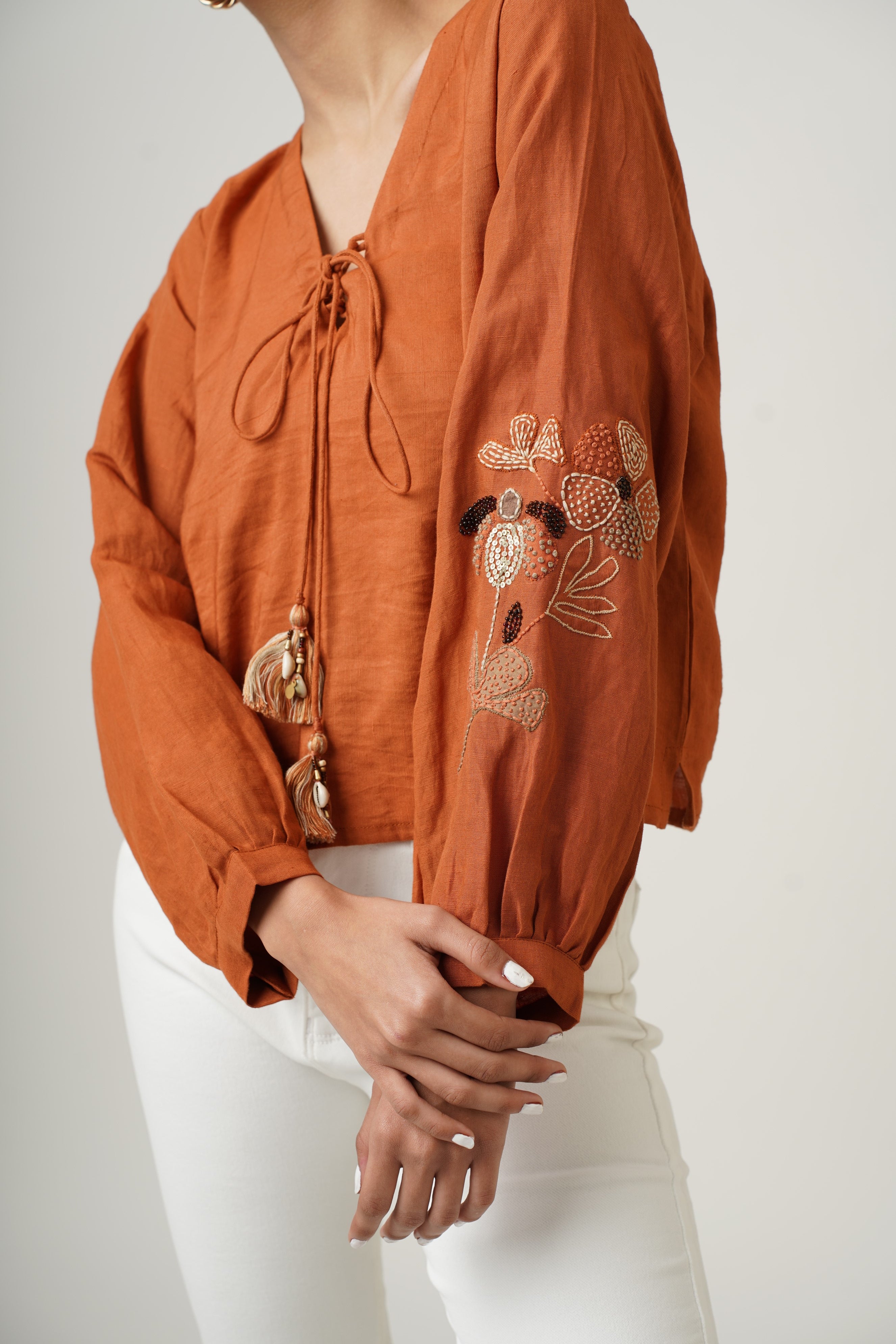 Burnt Toffee Tan Frida Top