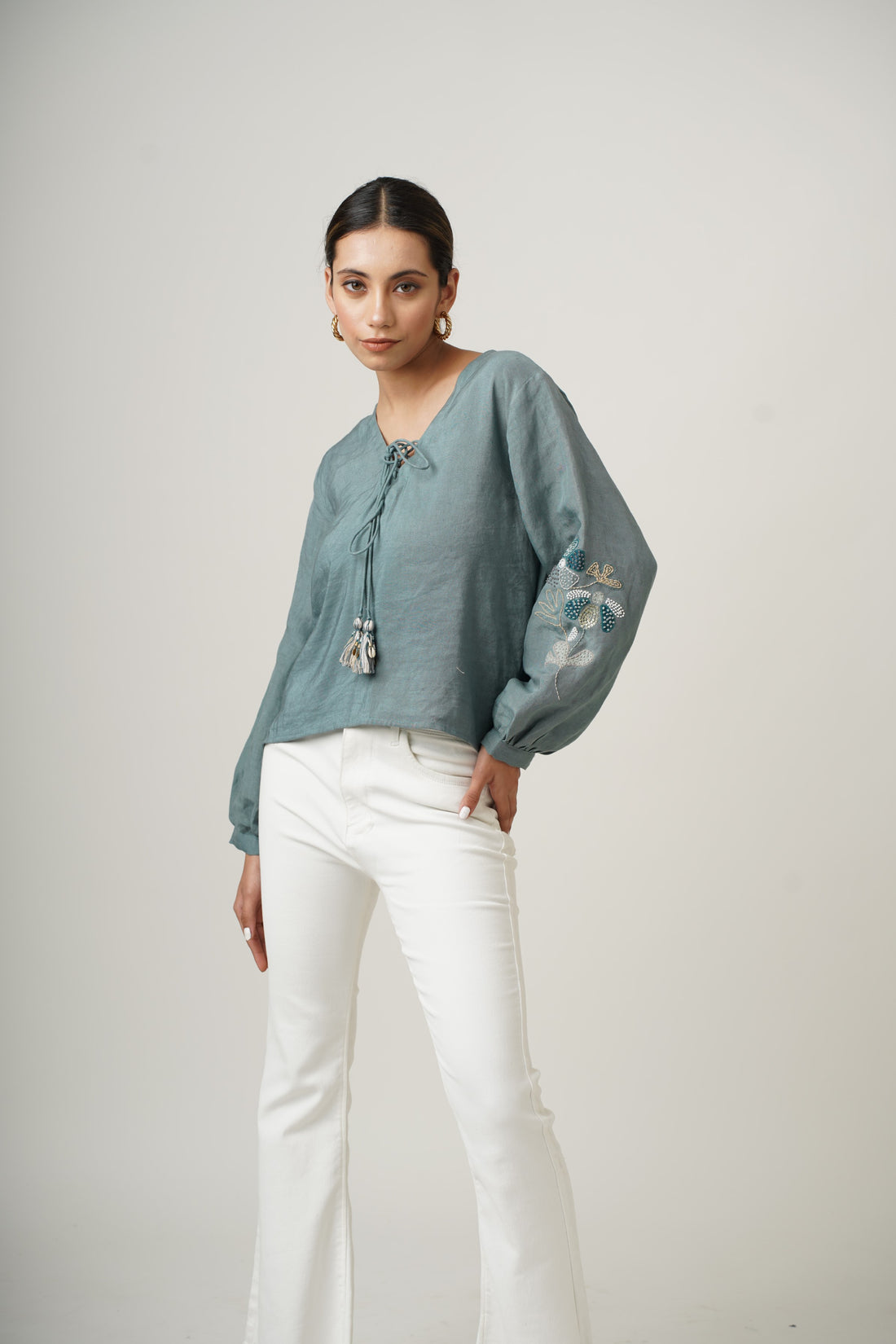 Terra Luna Blue Frida Top