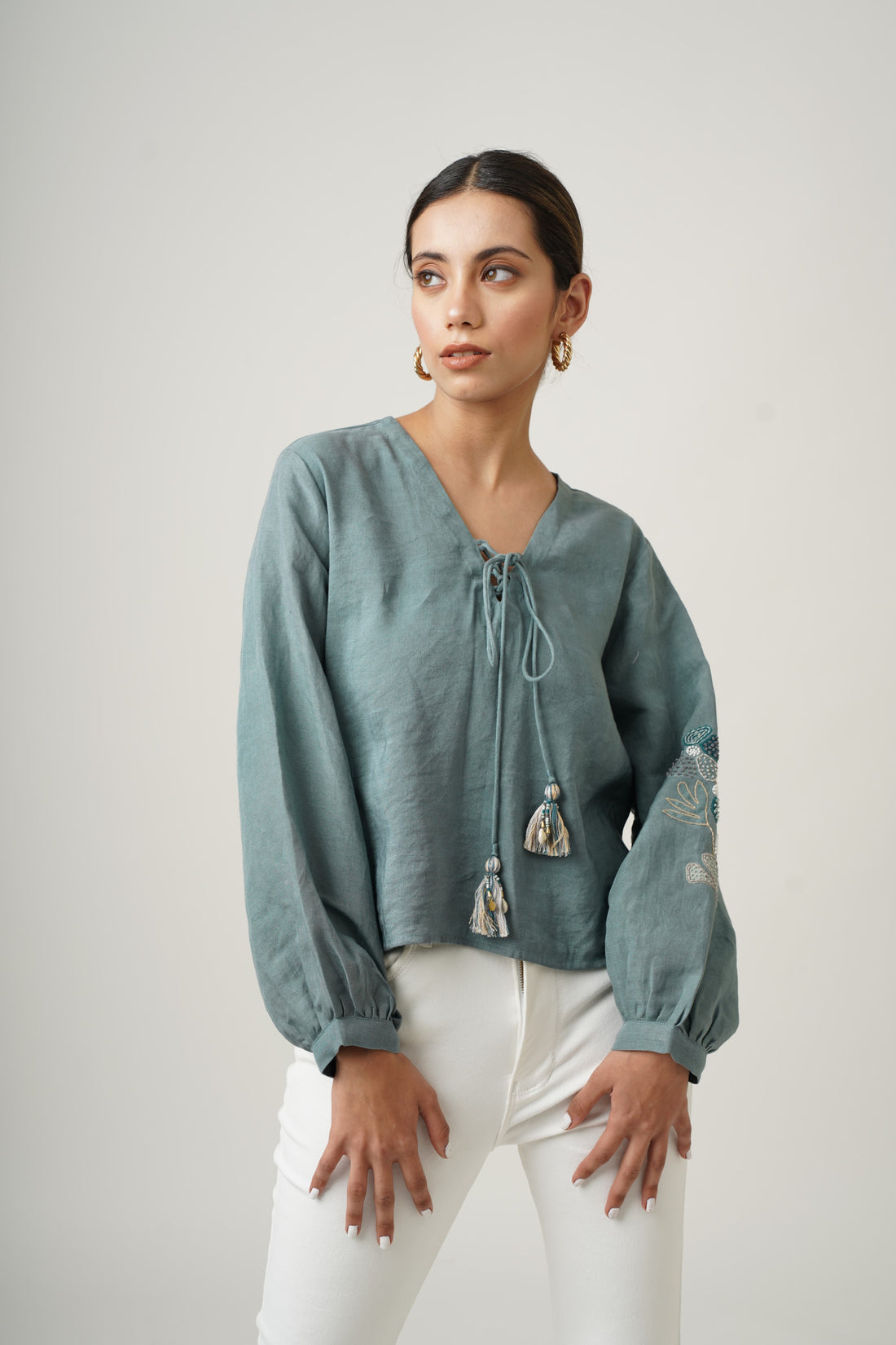 Terra Luna Blue Frida Top