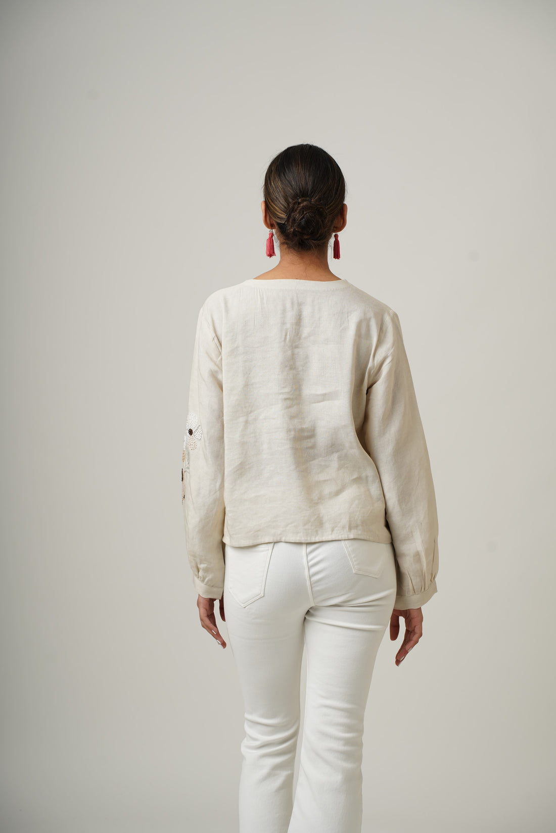Mushroom White Frida Top