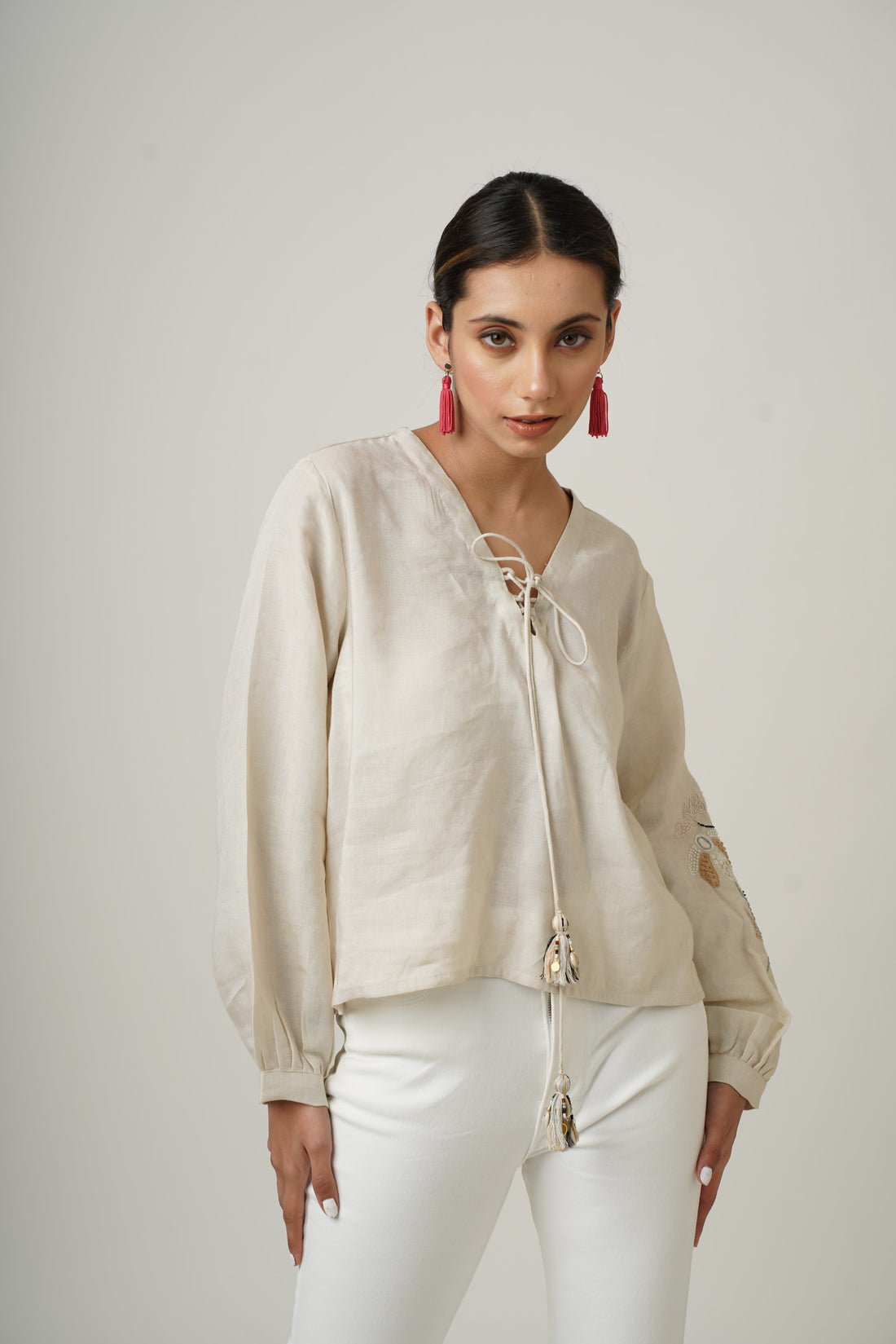 Mushroom White Frida Top