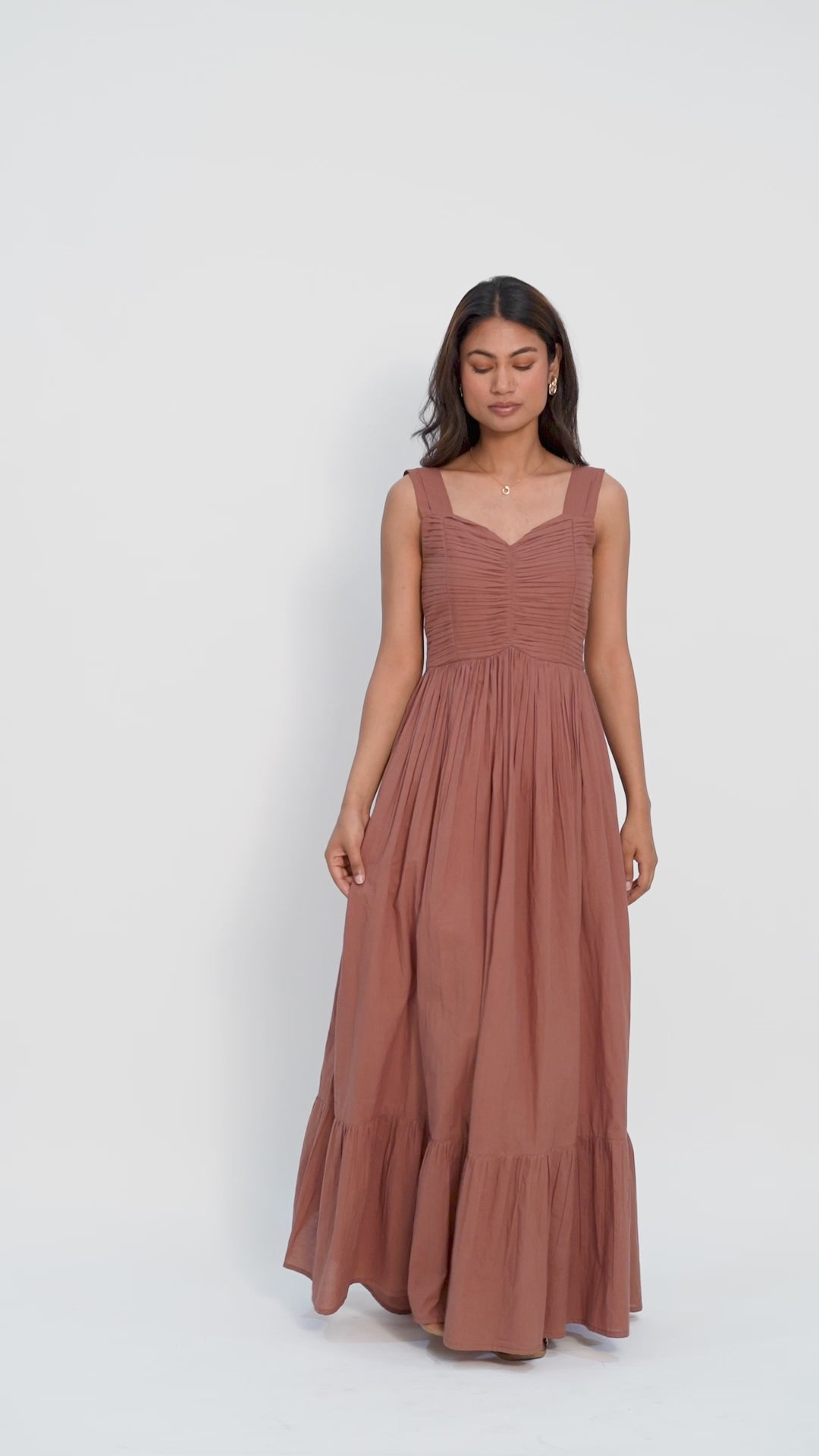 Almond Brown Dew Dress