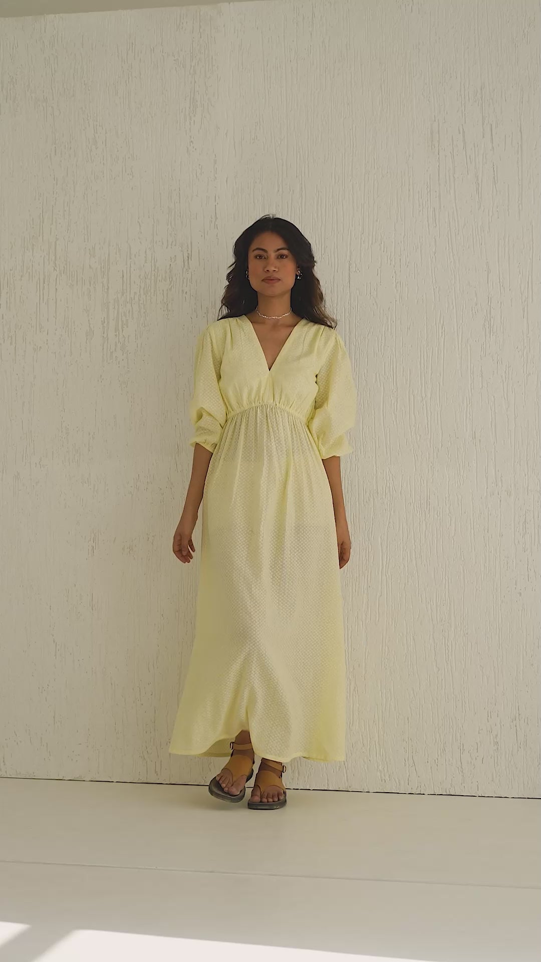 Butter Yellow Floe Dress