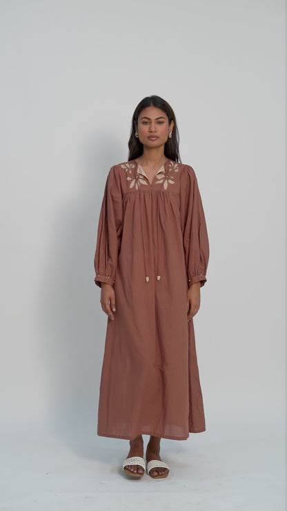 Almond Brown Millie Dress